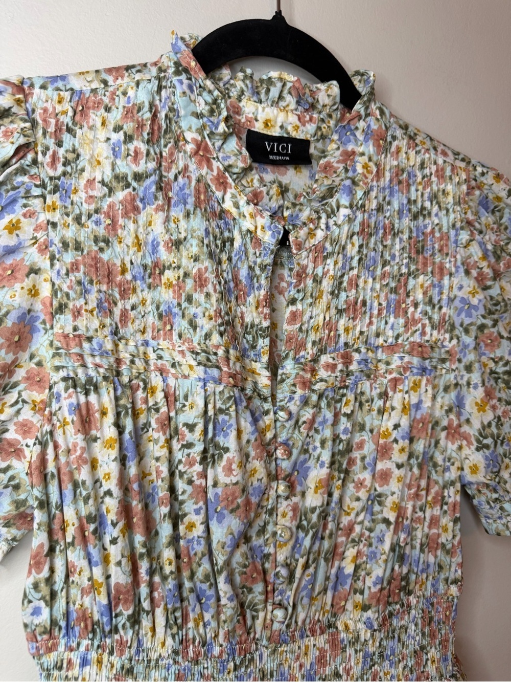 VICI Floral Ruffle Dress Size Medium - Picture 5 of 8